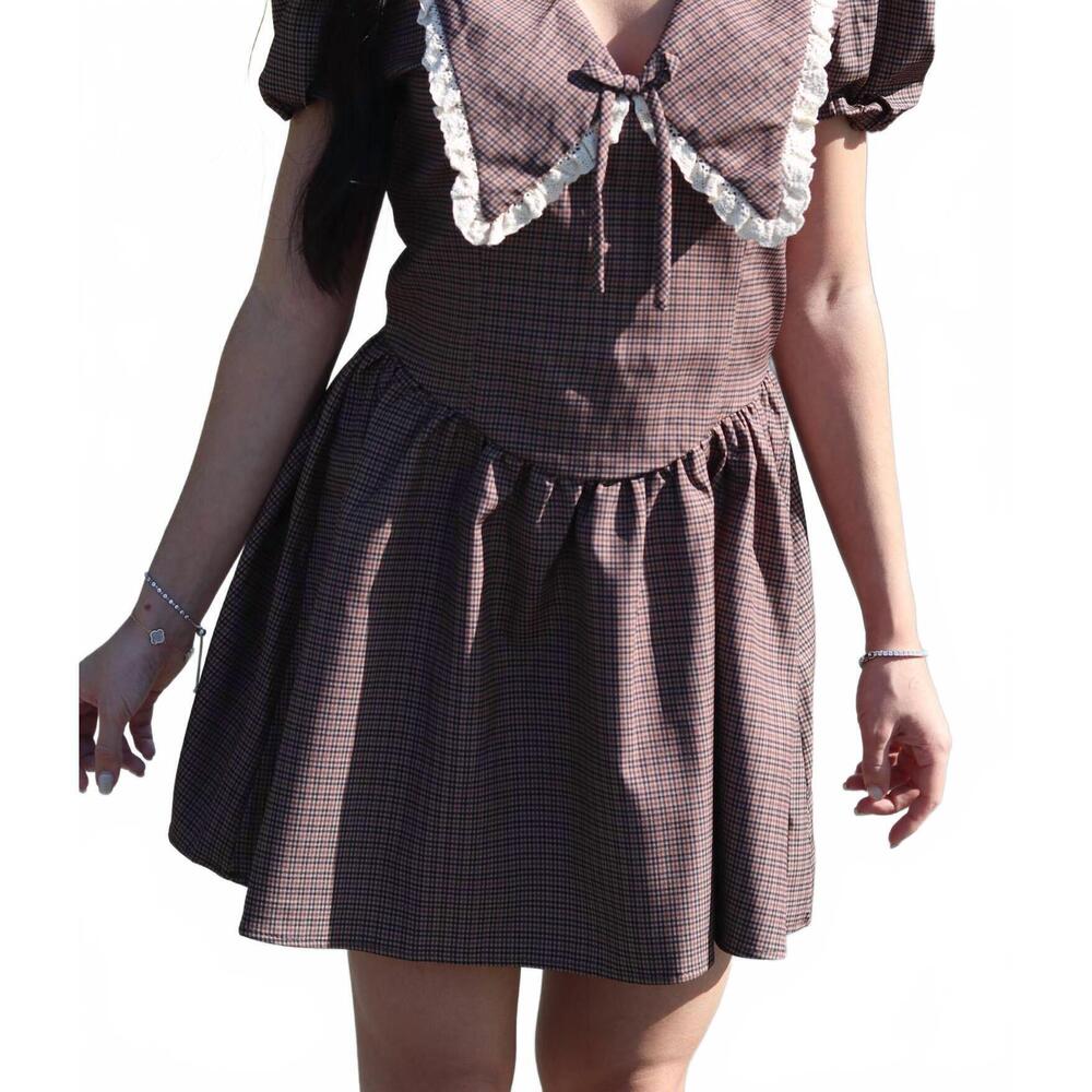 NEW SUNDAYUP ayla mini dress in brown